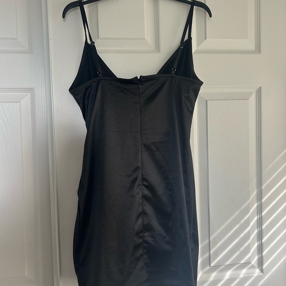 Windsor Better Be Black Satin Dress - Picture 3 of 4